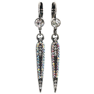 Mariana "On A Clear Day" Silver Plated Spear Dangle Crystal Earrings, 1304 0011AB