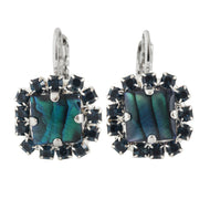 Mariana "Sleepytime" Rhodium Plated Square Crystal Earrings, 1002/3 M1137ro