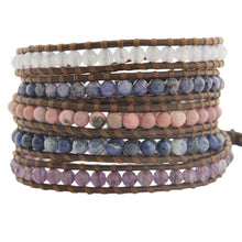 Chan Luu Purple Mix Brown Leather Wrap Bracelet BS-2213