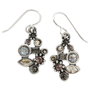 Patricia Locke "Swan Lake" Sterling Silver Plated Swarovski Earrings, Champagne EF1052S