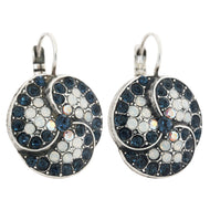 Mariana "Mood Indigo" Silver Plated Lovable Spiral Crystal Earrings, 1048/1 1069