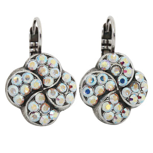 Mariana "On A Clear Day" Silver Plated Extra Luxurious Clover Crystal Earrings, 1319/1 001AB