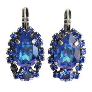 Mariana "Sun-Kissed Capri" Silver Plated Teardrop Pear Crystal Earrings, 1259/1 206167