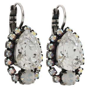 Mariana "On A Clear Day" Silver Plated Teardrop Pear Crystal Earrings, 1259/1 0011AB