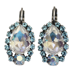 Mariana "Italian Ice" Silver Plated Teardrop Pear Crystal Earrings, 1259/1 141