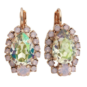 Mariana "Pina Colada" Rose Gold Plated Teardrop Pear Crystal Earrings, 1259/1 1063rg
