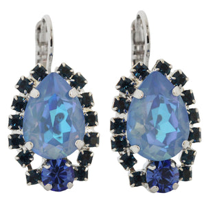 Mariana "Sleepytime" Rhodium Plated Teardrop Pear Crystal Earrings, 1259/1 1137ro