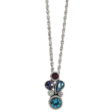 Patricia Locke "Tidbit" Sterling Silver Plated Swarovski Necklace, 18.5" + 1" Extender Waterlily NK0589S