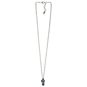 Patricia Locke "Tidbit" Sterling Silver Plated Swarovski Necklace, 18.5" + 1" Extender Waterlily NK0589S