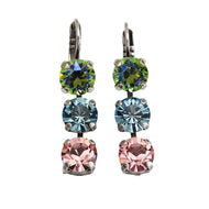 Mariana "Summer Fun" Silver Plated Three Stone Crystal Earrings, 1440/1 3711