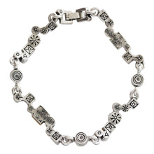 Patricia Locke Garden Path Sterling Silver Gold Plated Swarovski Mosaic Geometric Art Bracelet, 7.25" Multi Color Rainbow BR0372S Fling
