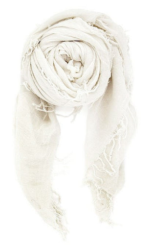 Chan Luu Cashmere and Silk Scarf Wrap - Eggshell BRH-SC-140