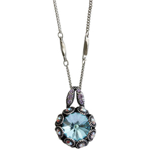 Mariana "Prism Pastel" Silver Plated Lovable Embellished Rivoli Pendant Crystal Necklace, 5070 001VL