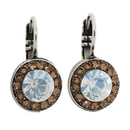 Mariana "Champagne and Caviar" Silver Plated Must-Have Round Pavé Crystal Earrings, 1129 3911