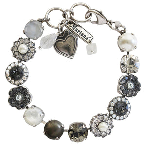 Mariana "Zulu" Silver Plated Lovable Mixed Element Crystal Bracelet, 4045/1 m1080