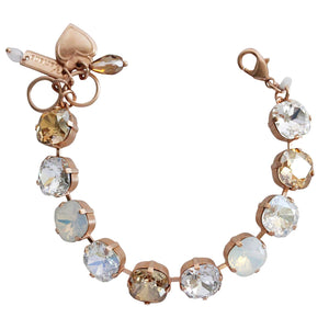 Mariana "Kalahari" Rose Gold Plated Cushion Cut Crystal Bracelet, 4326/2 1078mr