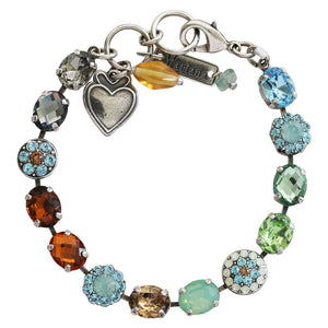 Mariana "Forget Me Not" Silver Plated Must-Have Oval and Pavé Crystal Bracelet, 4416 1329