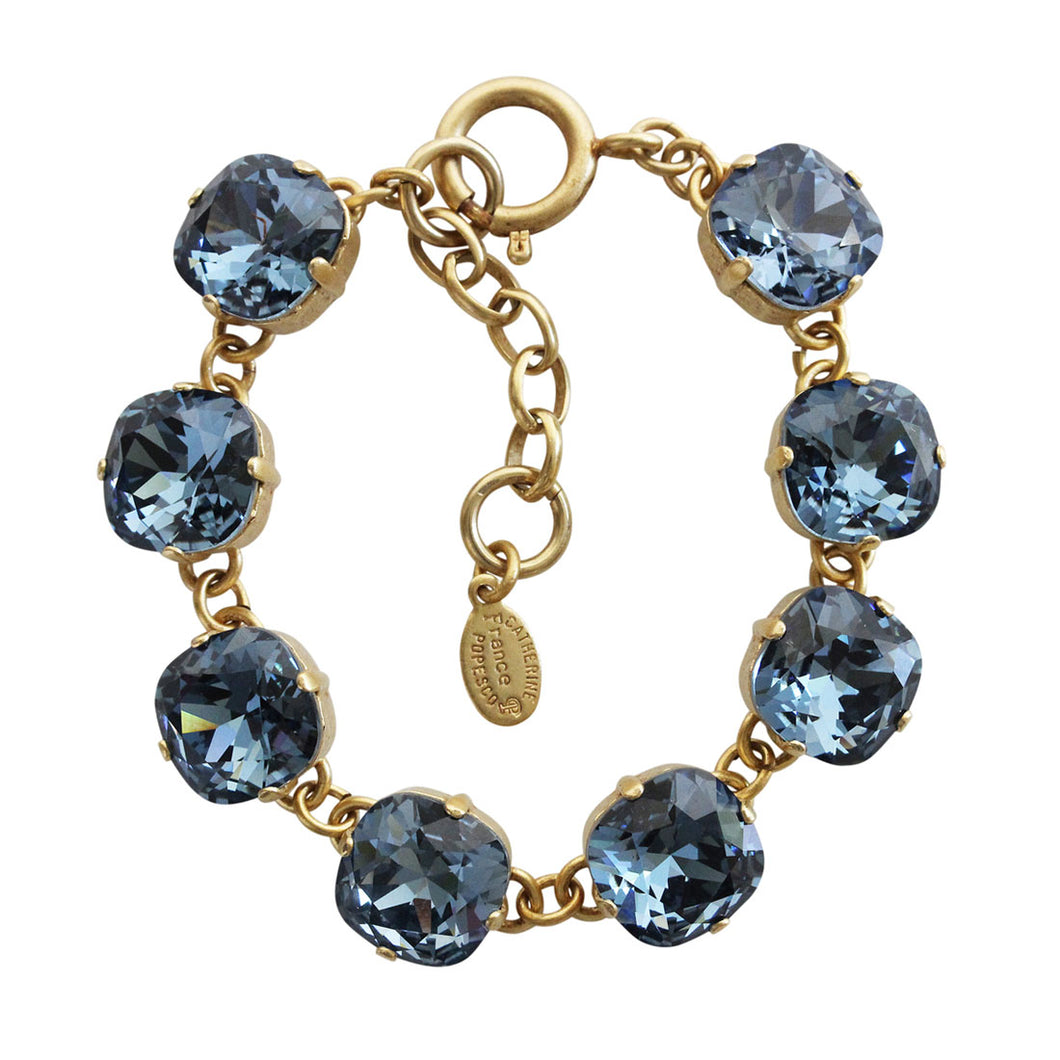 Catherine Popesco 14k Gold Plated Crystal Round Bracelet, 1696G Midnight