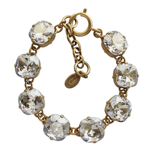 Catherine Popesco 14k Gold Plated Crystal Round Bracelet, 1696G Shade